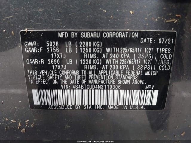 2022 SUBARU OUTBACK WILDERNESS 9
