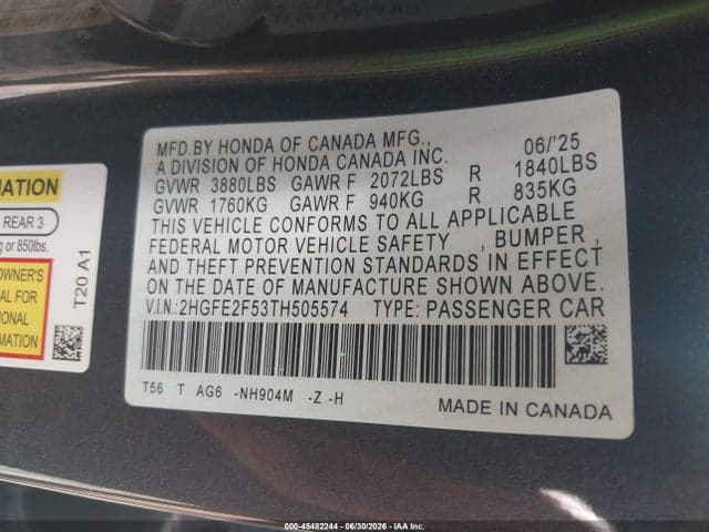 2026 HONDA CIVIC SPORT 9
