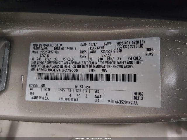 2017 FORD ESCAPE SE 9