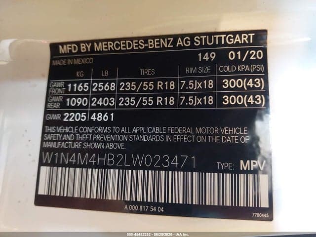 2020 MERCEDES-BENZ GLB 250 4MATIC 9