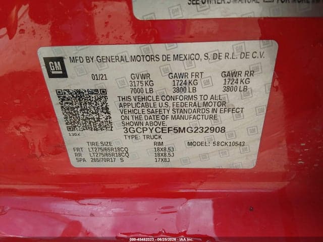 2021 CHEVROLET SILVERADO 1500 4WD SHORT BED CUSTOM TRAIL BOSS 9