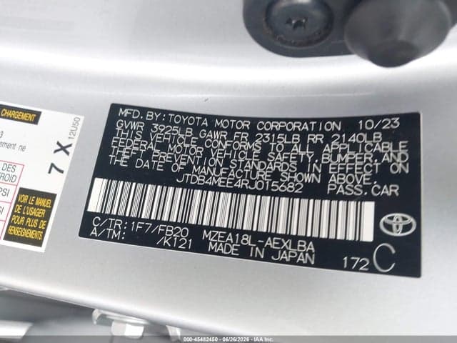2024 TOYOTA COROLLA LE 9