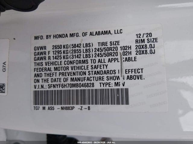 2021 HONDA PILOT AWD BLACK EDITION 9