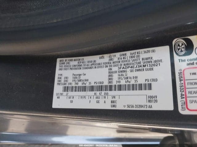 2019 FORD FIESTA SE 9