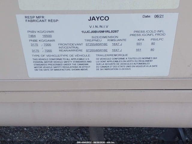 2021 JAYCO PINNACLE 9