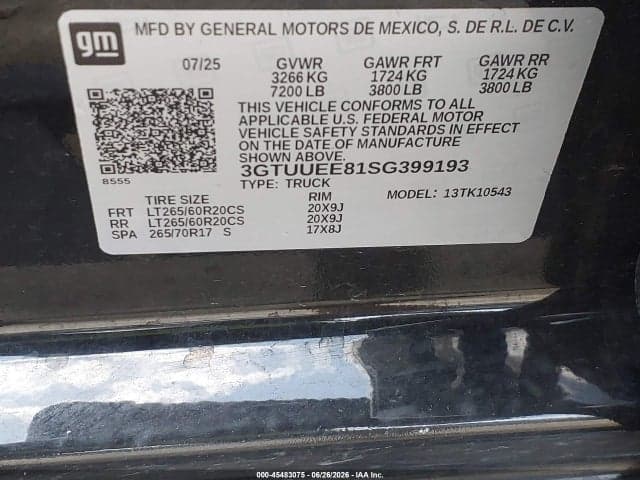 2025 GMC SIERRA 1500 4WD SHORT BOX AT4 9