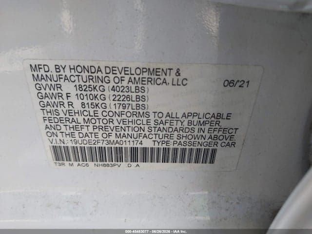 2021 ACURA ILX PREMIUM PACKAGE/TECHNOLOGY PACKAGE 9