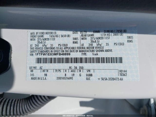 2021 FORD F-150 PLATINUM 9