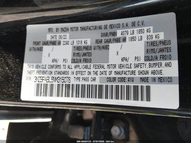 2022 MAZDA MAZDA3 SELECT 9