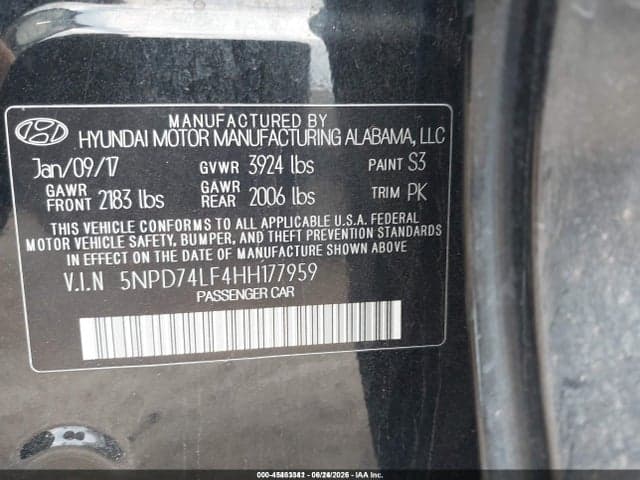 2017 HYUNDAI ELANTRA SE 9