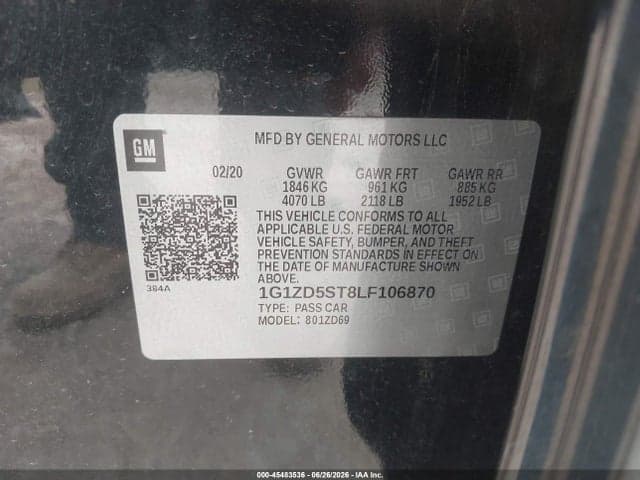 2020 CHEVROLET MALIBU FWD LT 9