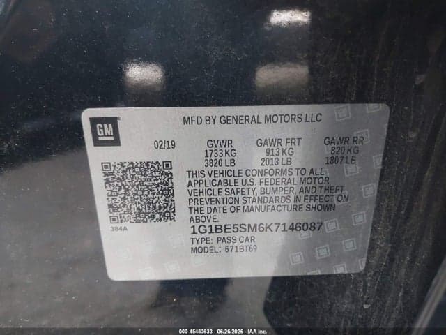 2019 CHEVROLET CRUZE LT 9