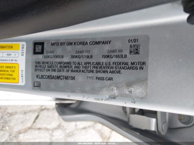 2021 CHEVROLET SPARK FWD 1LT AUTOMATIC 9