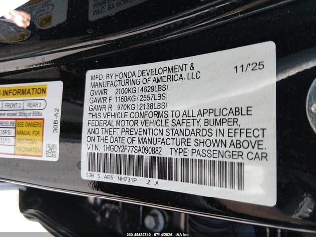 2025 HONDA ACCORD HYBRID SPORT-L 9
