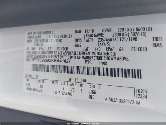 2019 FORD TRANSIT-150 9
