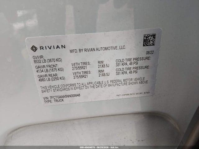 2022 RIVIAN R1T ADVENTURE 9