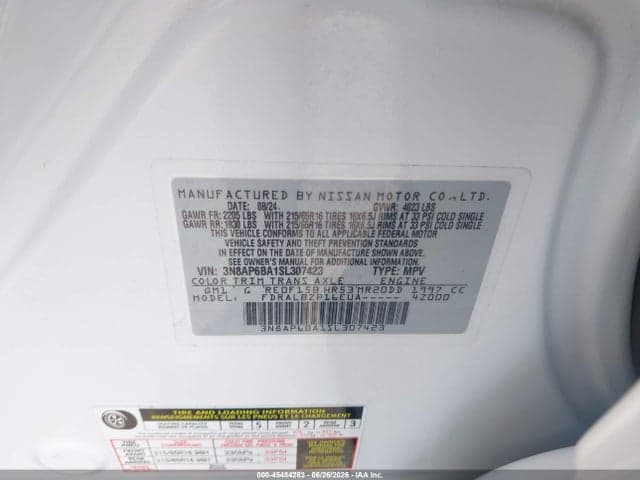 2025 NISSAN KICKS S FWD 9