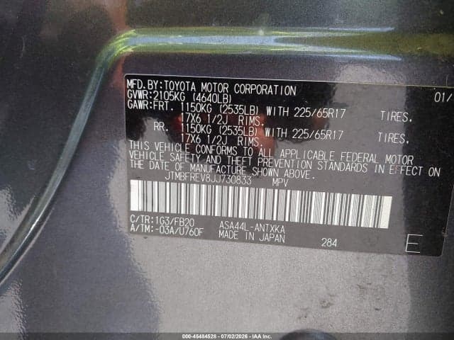 2018 TOYOTA RAV4 LE 9