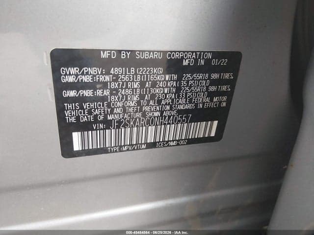 2022 SUBARU FORESTER TOURING 9