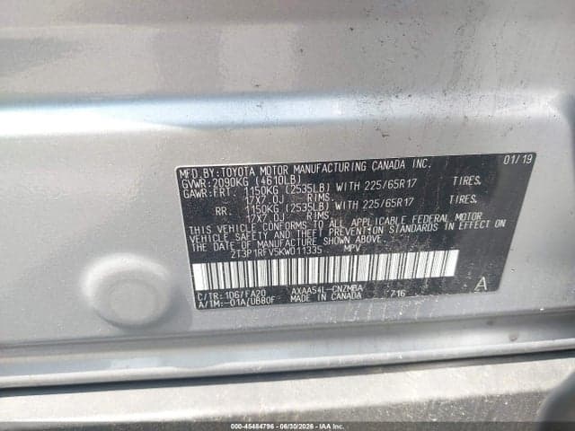 2019 TOYOTA RAV4 XLE 9