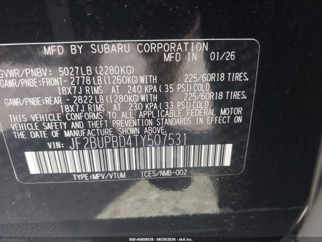 2026 SUBARU OUTBACK PREMIUM 9