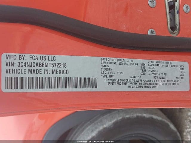2021 JEEP COMPASS SPORT FWD 9