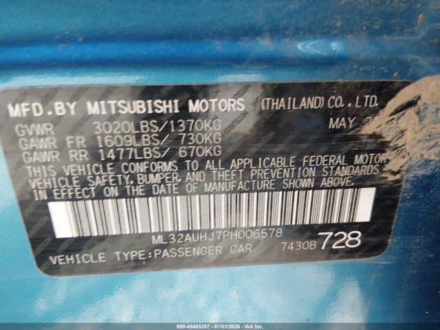 2023 MITSUBISHI MIRAGE ES/LE 9