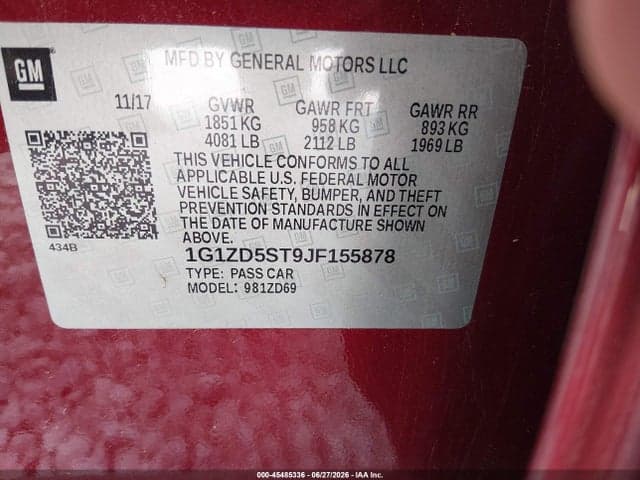 2018 CHEVROLET MALIBU LT 9