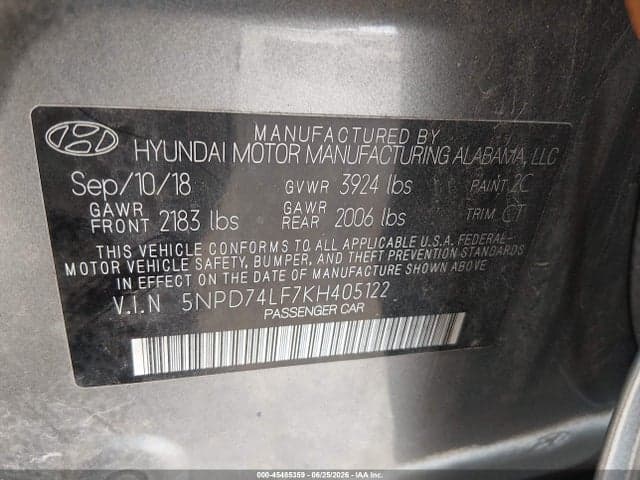 2019 HYUNDAI ELANTRA SE 9