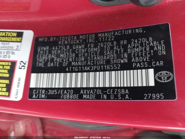 2023 TOYOTA CAMRY SE 9