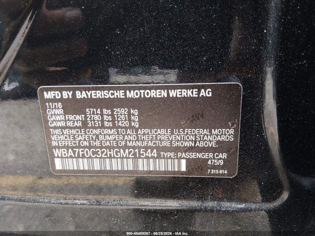 2017 BMW 750I 9