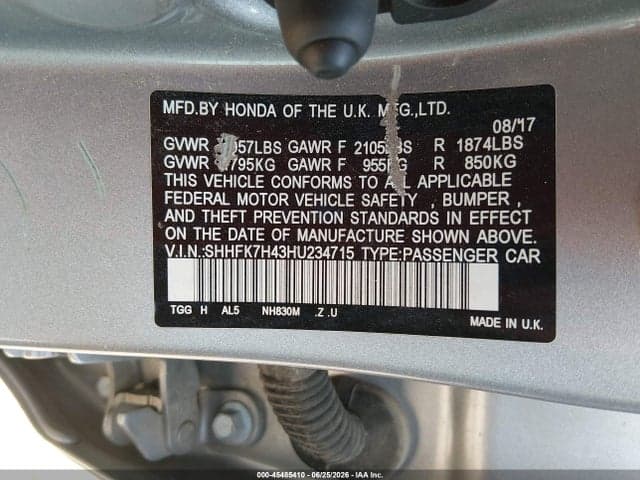2017 HONDA CIVIC SPORT 9