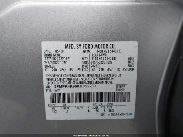 2019 FORD EDGE TITANIUM 9