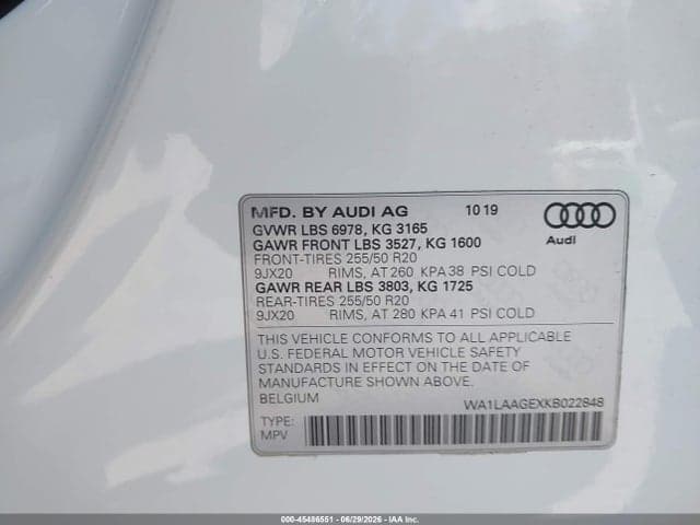 2019 AUDI E-TRON PREMIUM PLUS 9