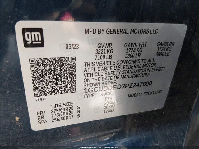 2023 CHEVROLET SILVERADO 1500 4WD STANDARD BED LT 9