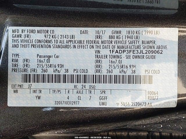 2018 FORD FOCUS SE 9