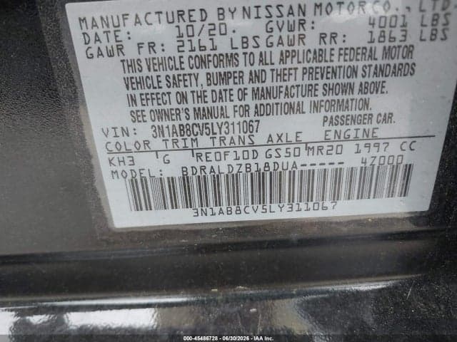 2020 NISSAN SENTRA SV XTRONIC CVT 9