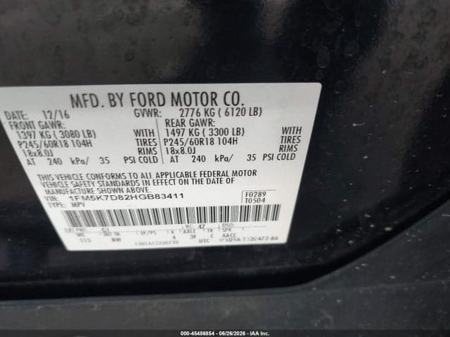 2017 FORD EXPLORER XLT 9