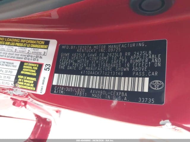 2026 TOYOTA CAMRY XSE 9