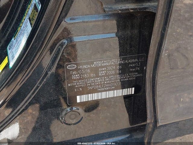 2017 HYUNDAI ELANTRA SE 9