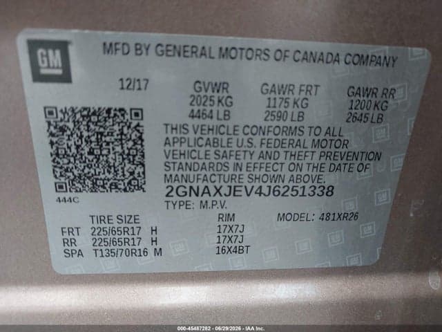 2018 CHEVROLET EQUINOX LT 9