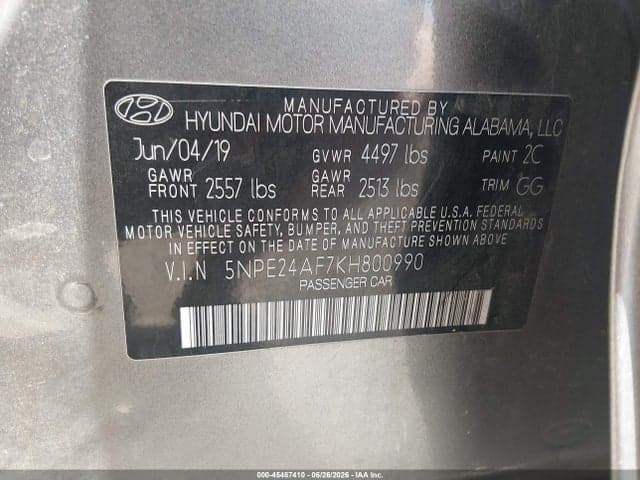 2019 HYUNDAI SONATA SE 9