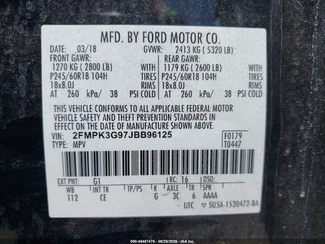 2018 FORD EDGE SE 9