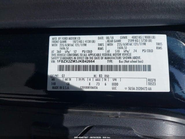 2018 FORD TRANSIT-350 XL/XLT 9