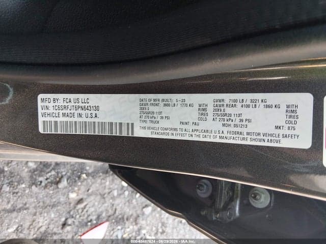2023 RAM 1500 LARAMIE 4X4 5'7 BOX 9