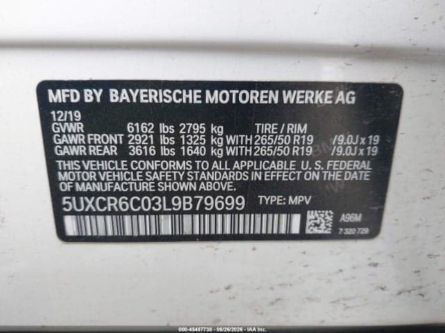 2020 BMW X5 XDRIVE40I 9
