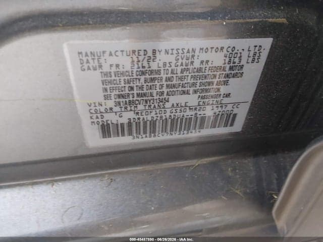 2022 NISSAN SENTRA SV XTRONIC CVT 9