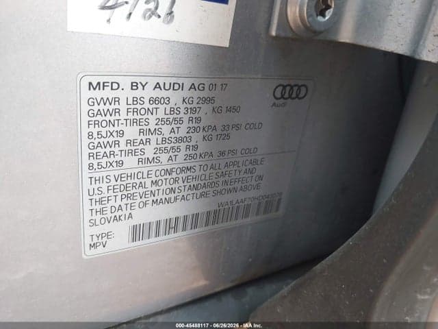 2017 AUDI Q7 3.0T PREMIUM 9