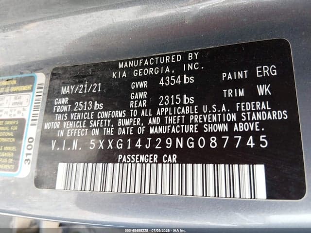 2022 KIA K5 LXS 9