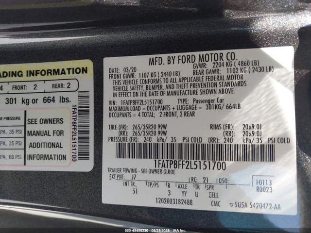 2020 FORD MUSTANG GT PREMIUM 9